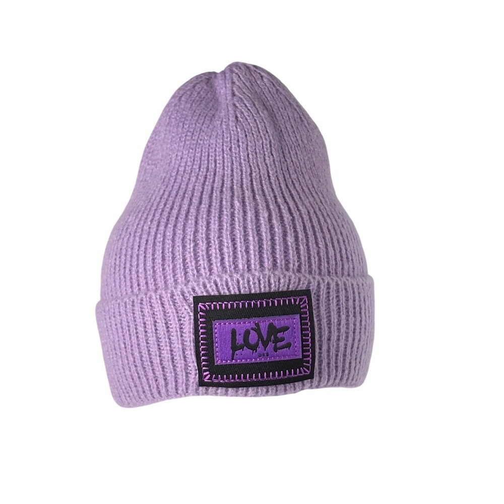 Unisex Knit Cap Beanie Double Layer Winter Hat‎ Lavender Purple NEW